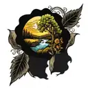 Minnesota nature scene tattoo design idea