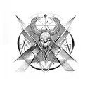 viking geometry slave crows runes fenrir tattoo design idea