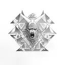 viking geometry slave crows runes fenrir tattoo design idea