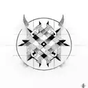 viking geometry slave crows runes fenrir tattoo design idea