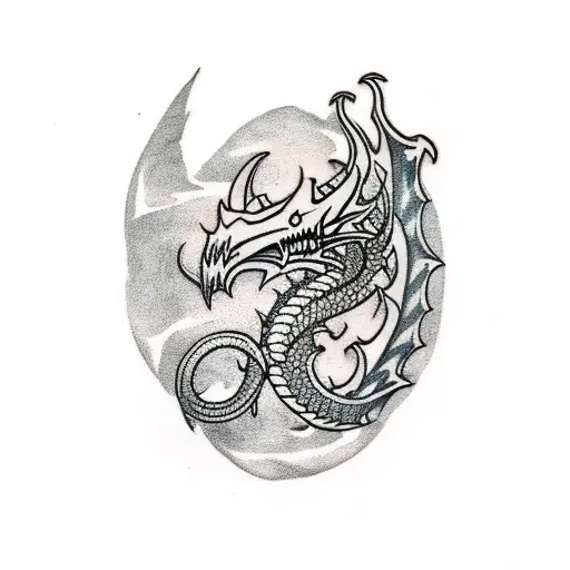 skyrim dragon tongue tattoo design idea