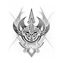 text of "RKD4NJF" tattoo design idea