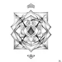 Incorporate IT symbols and coding elements into a geometric tattoo design representing the interconnectedness of technology and philosophy tattoo design idea