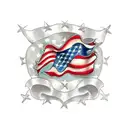 mexican and american flag mix  tattoo design idea