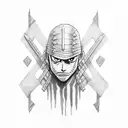 Zoro's three swords tattoo design idea
