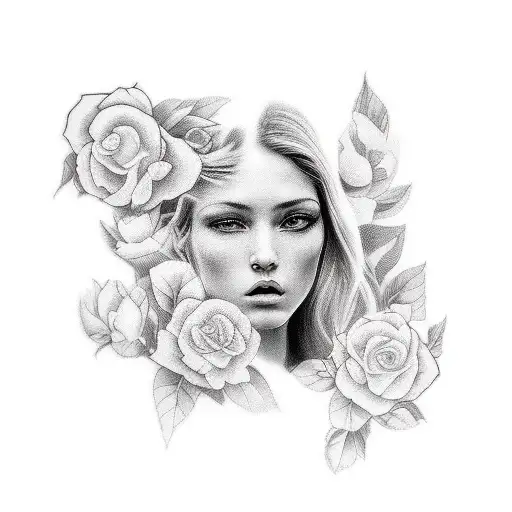 sexy girl tattoo design idea