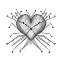 Two spiders making a heart tattoo design idea