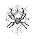 Two spiders making a heart tattoo design idea