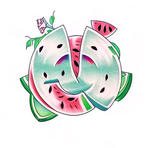 watermelon  tattoo design idea