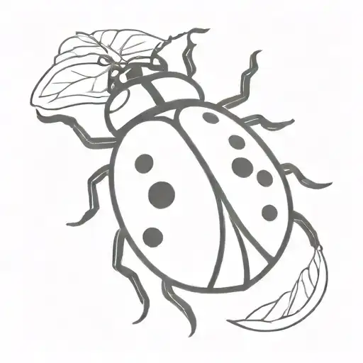 ladybug tattoo design idea