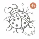 ladybug tattoo design idea