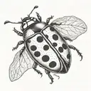ladybug tattoo design idea