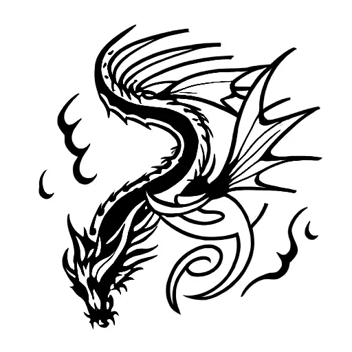 small dragon  tattoo design idea