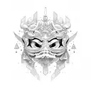 Sad and Happy masks tattoo design idea