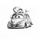 Disney cars tattoo design idea