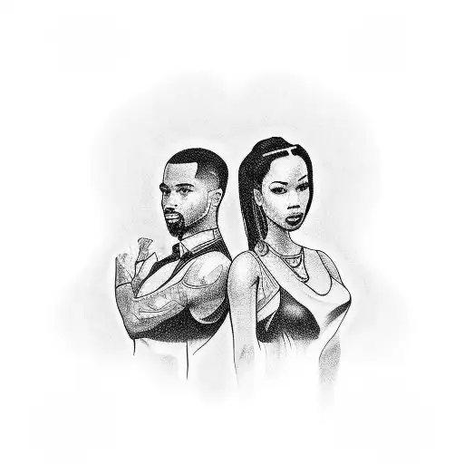 Couples tattoo with name Tyron and Aaliyah with date 28.05.2022 tattoo design idea