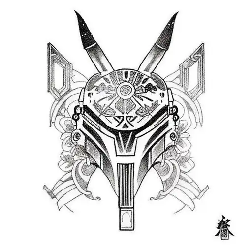 mandalorian tattoo design idea