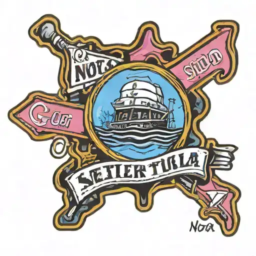double bubble gum with smeltzer road street sign inside the outline of Nova scotia tattoo design idea