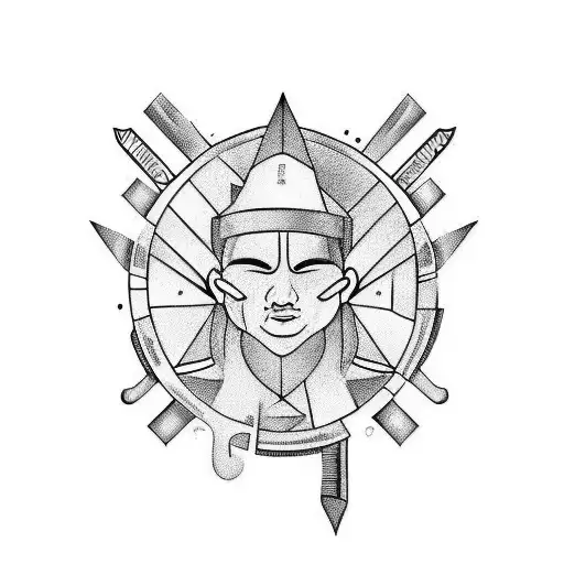 chef knife tattoo design idea