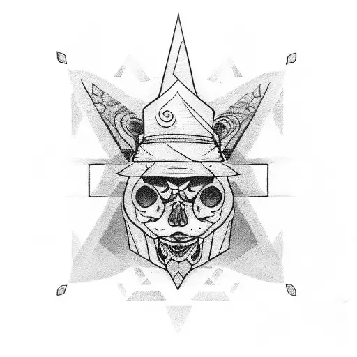 chef geometric tatoo tattoo design idea