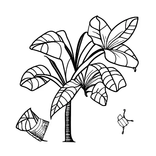 banana tree  tattoo design idea