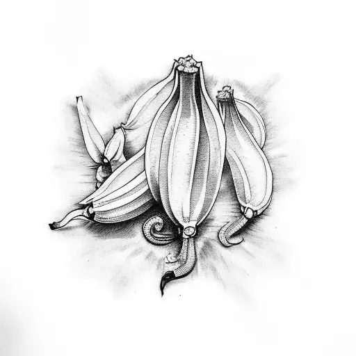 banana tree  tattoo design idea