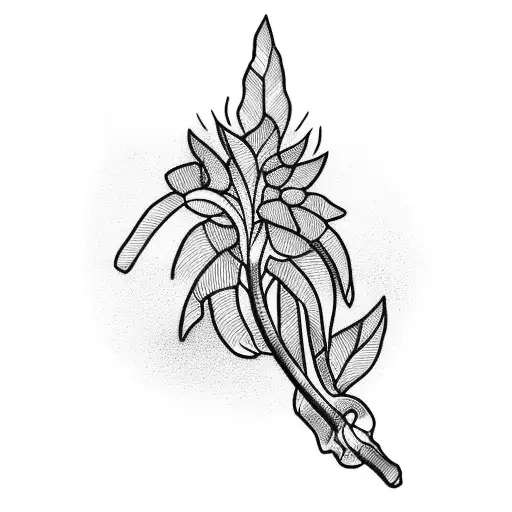 banana tree  tattoo design idea