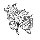 banana tree  tattoo design idea