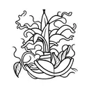 banana tree  tattoo design idea