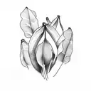 banana tree  tattoo design idea