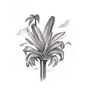 banana tree  tattoo design idea
