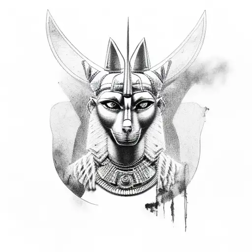 Anubis mixed with 2pac tattoo design idea