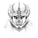 Anubis mixed with 2pac tattoo design idea