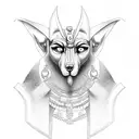 Anubis mixed with 2pac tattoo design idea