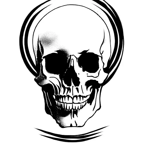 western skull with the quote " I do not and will not fear tomorrow because I feel as though today has been enough" tattoo design idea