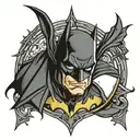 batman logo tattoo design idea