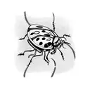 ladybug and vines tattoo design idea