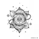 belladonna celestial  tattoo design idea