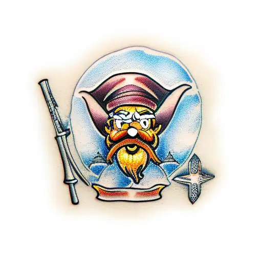 yosemite sam philosofer tattoo design idea