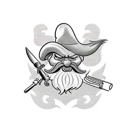 yosemite sam sculture philosofer tattoo design idea