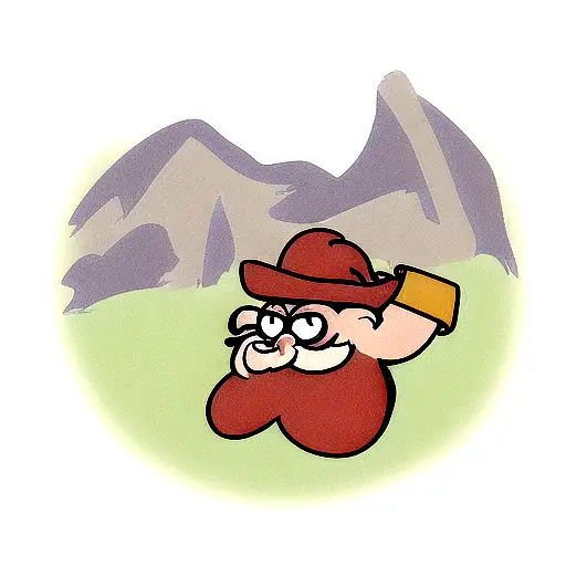 yosemite sam in greek tattoo design idea