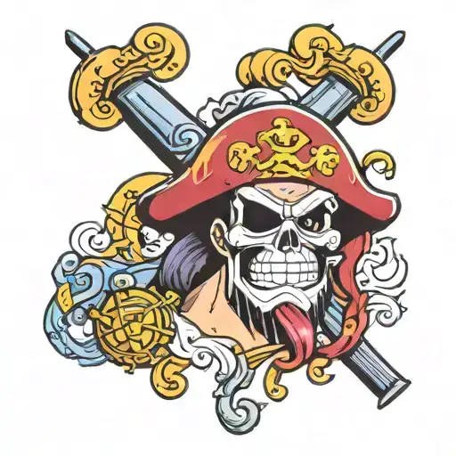 One piece whitebeard logo  tattoo design idea