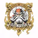 One piece whitebeard logo  tattoo design idea