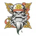 One piece whitebeard logo  tattoo design idea