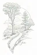 I want a tattoo for the back if my shoulder. I want it to be based on Robert Frost's poem The Road Not Taken. In the tat tattoo design idea