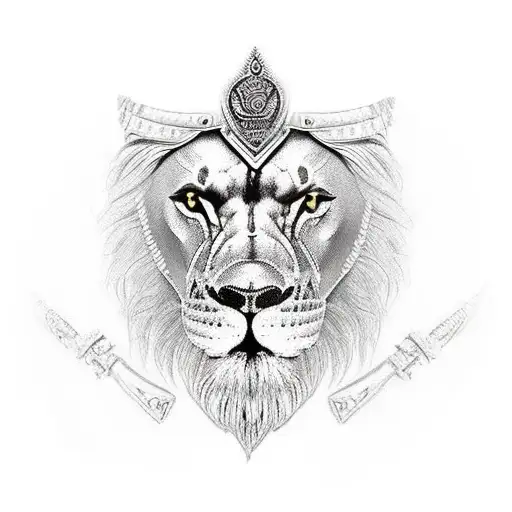 Sikh warrior armour, lion, strength, family tattoo design idea