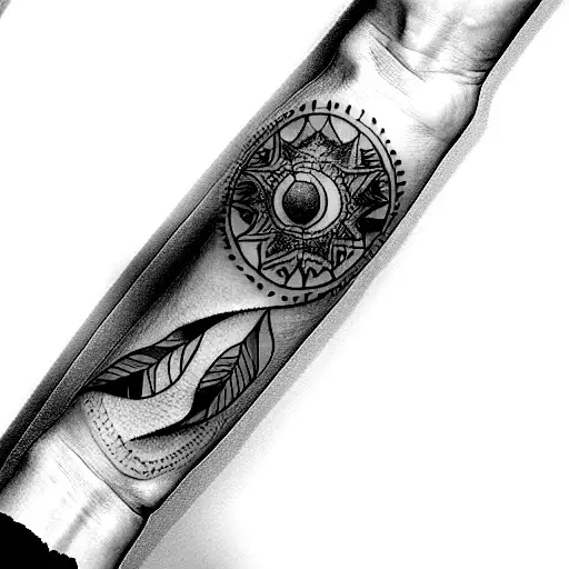 Minimalist "Ave Fenix" Tattoo Idea - BlackInk AI