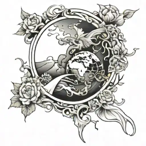 creation of the world tattoo design idea