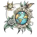 creation of the world tattoo design idea