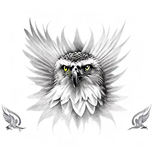 Harpy eagle tattoo design idea